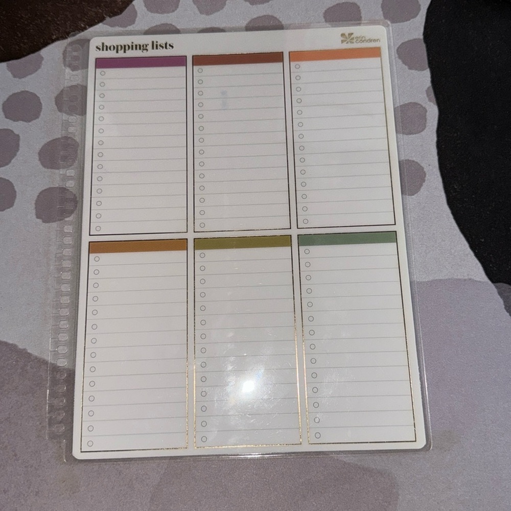 Erin condren shopping list